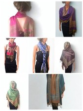 Classic Pashmina Scarf Wrap Shawl Paisley Silk Trendy Wedding Evening Gift Ready