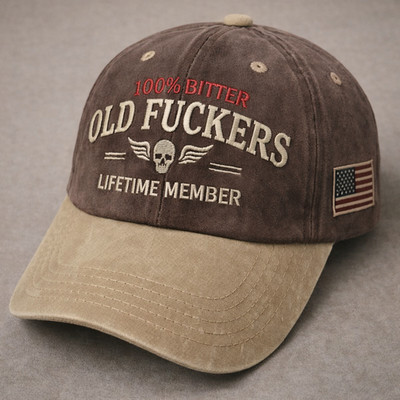 Old F*ckers Club-Baseball Cap, Cotton Baseballkappe für Herren,Embroidered Hat