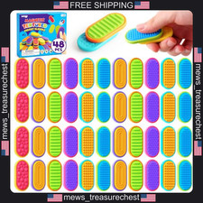 Magnetic Fidget Sliders Pack of 24 Silicone Sensory Toys for Kids and Adults