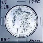 1880 BU GEM MORGAN SILVER DOLLAR UNC MS+++ GENUINE U.S. MINT RARE COIN 8410
