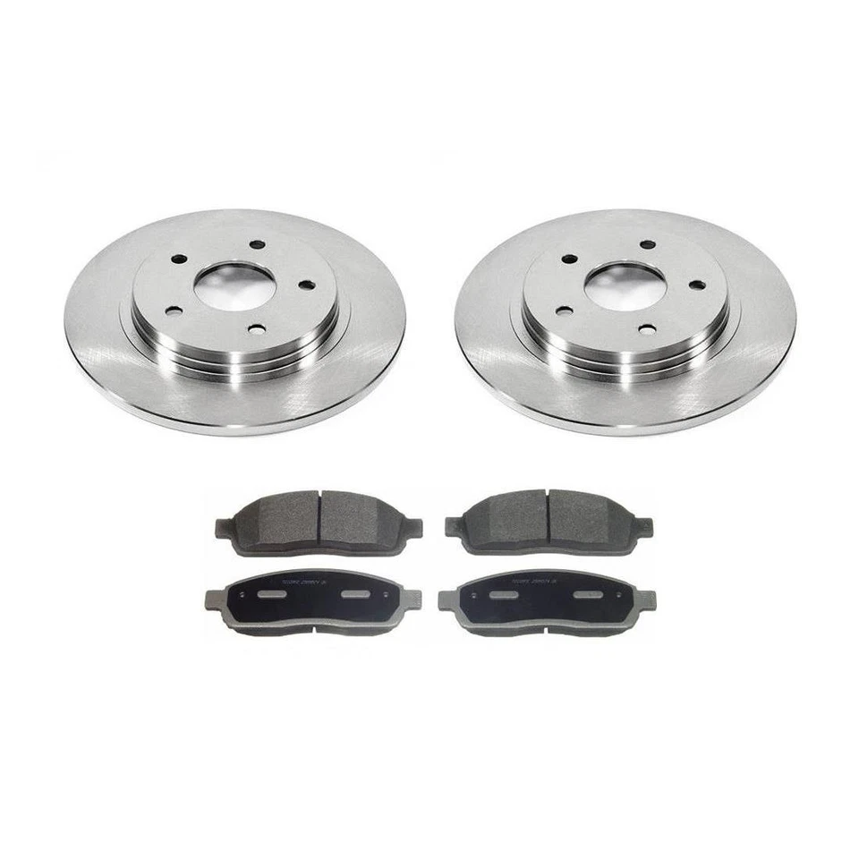 Se adapta a Chrysler Town & Country 2008 2009 rotores de freno traseros y pastillas de freno de cerámica Foto 2 de 4