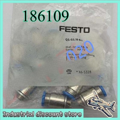 FESTO-QS-G1/8-8-I 186109 1X push-in connector Fast Shipping