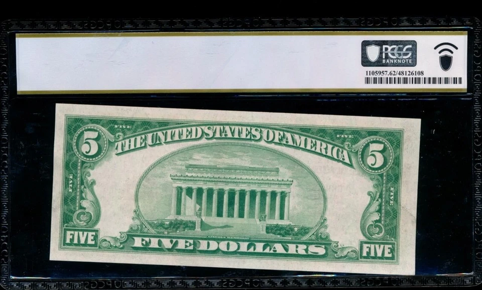 AC 1929 $5 FRBN Chicago PCGS 62 PPQ Fr 1850-G - Image 2 of 2