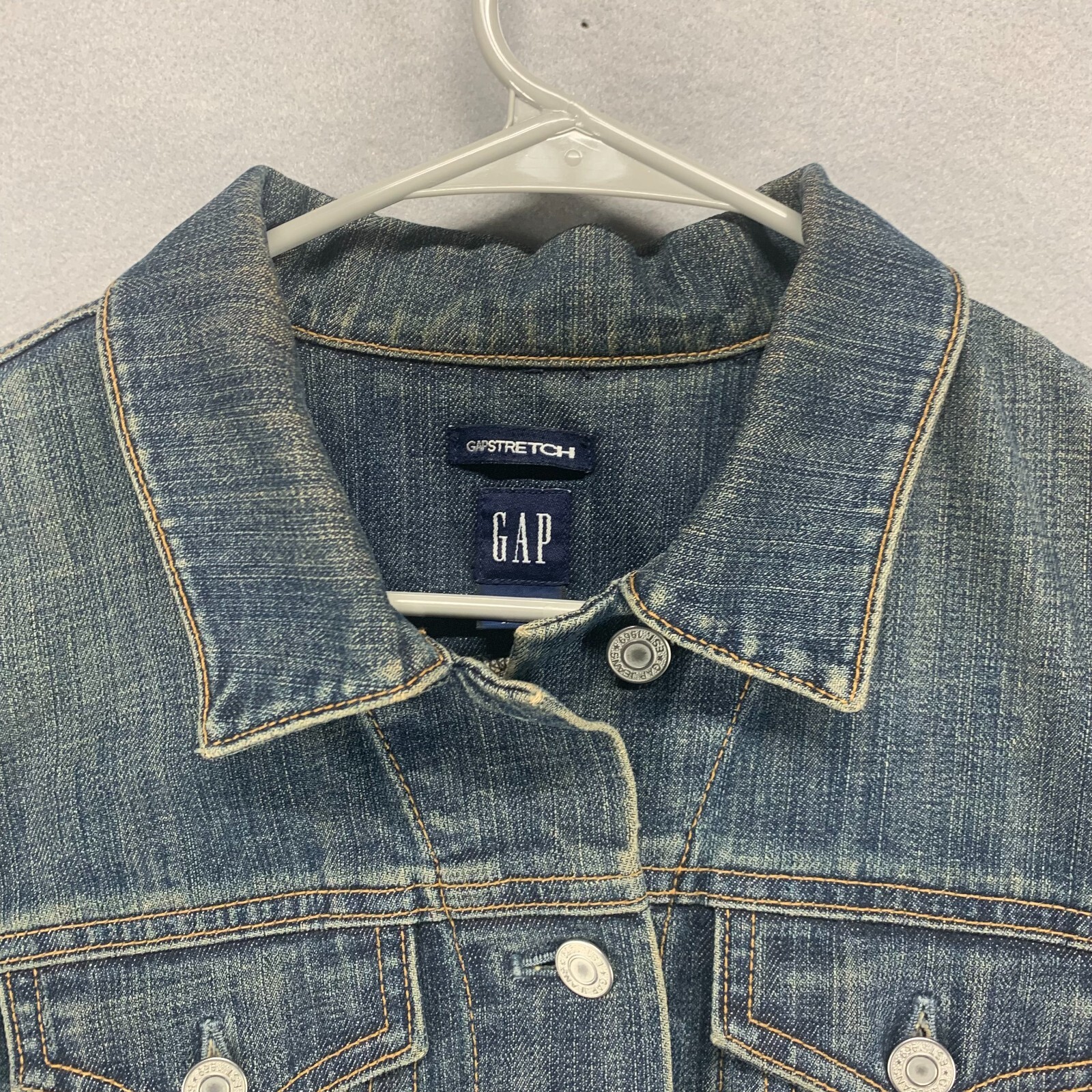 Gap Jacket Womens Small Blue Jean Denim Button Po… - image 4