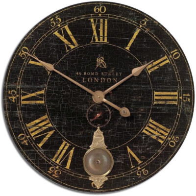 Autherntic vintage Timeworks 49 Bond Street London wall clock 30''