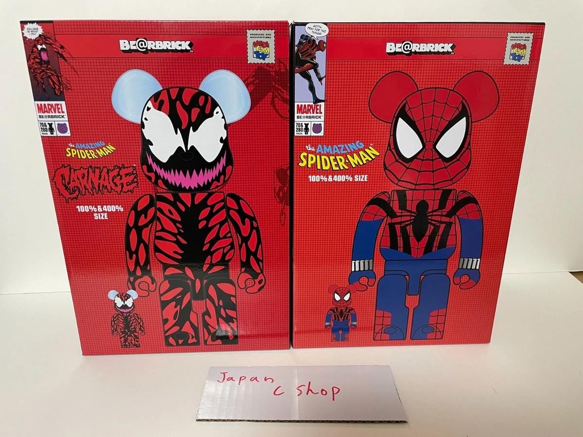BE@RBRICK SPIDER-MAN BEN REILLY & CARNAGE 100% & 400