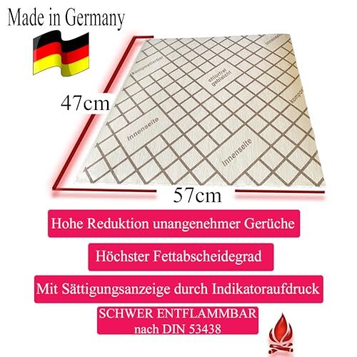 M&H-24 Dunstabzugshaube Flachfilter Universal Zuschneidbar mit  