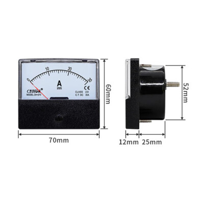 1 Pc. New DH-670 Analog DC Ammeter AMP Current Meter Gauge DC 0-30A