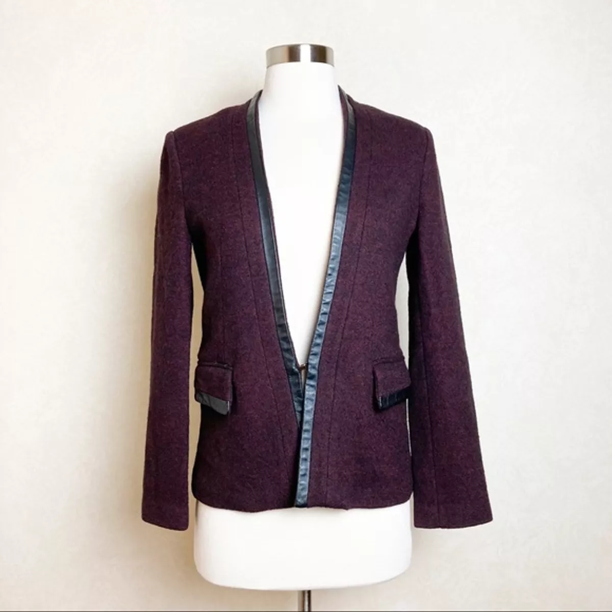 Burgundy store wool blazer