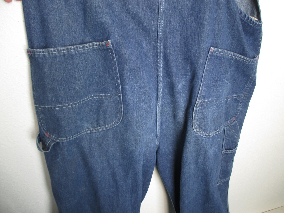 Vintage Big Mac JC Penneys Square Bak Denim Overalls USA