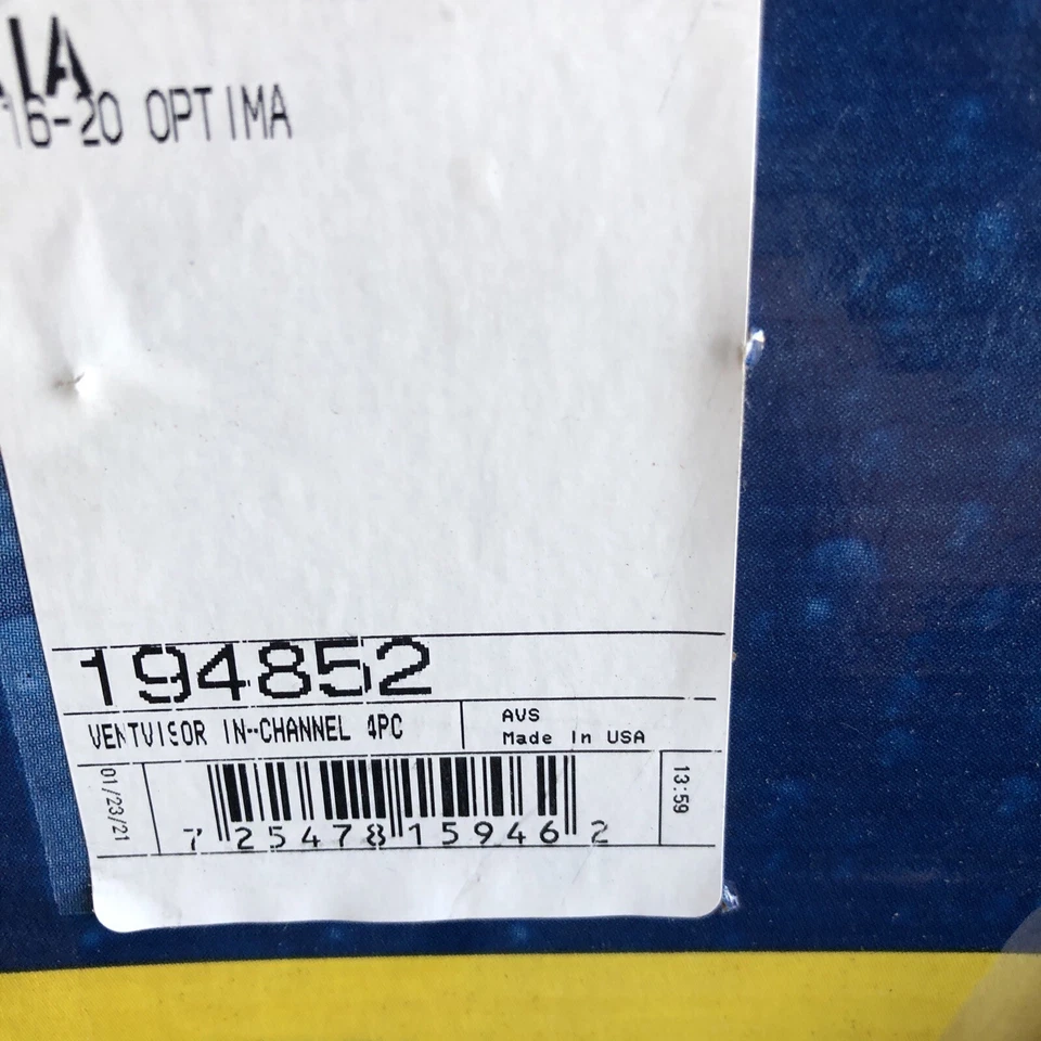 Parasol de ventilación de 4 piezas para Kia Optima 2016-17 agrietado, ver fotos Avs Foto 2 de 4