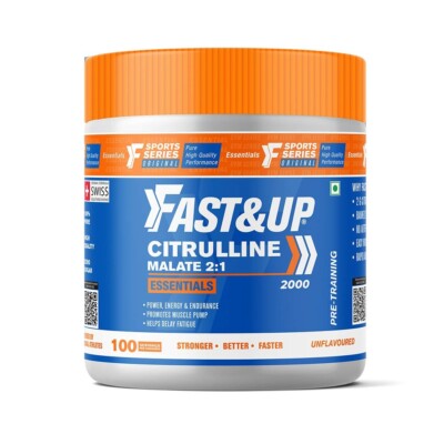 Fast&Up Citrulline 2000mg to Enhance Muscle Pump 200Gm Unflavoured