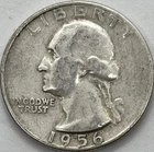 1956 Washington Silver Quarter in a SAFLIP® - Type B Rev. FS-901 - XF- (VF+++)