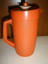 Tupperware Vintage Orange Play Pitcher Mini 5" tall O42 