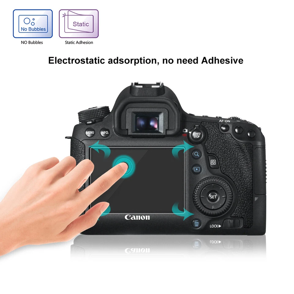 For Canon EOS 6D Camera 9H Surface Hard Tempered Glass Film Screen Protector - Image 3 of 4