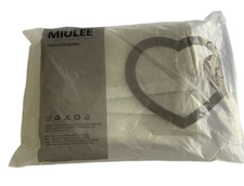 Set of 2 Miulee Cream Plaid Fabric Pillow Covers - 15.5 Inches x 15.5 Inches