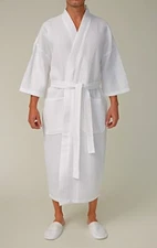 Disney Monarch Specialties Square Waffle Spa Kimono Robe - White, Large