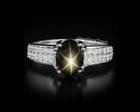 Genuine Vintage Lindy Black Star Ring for Women Black Star Ring in 925 Sterling