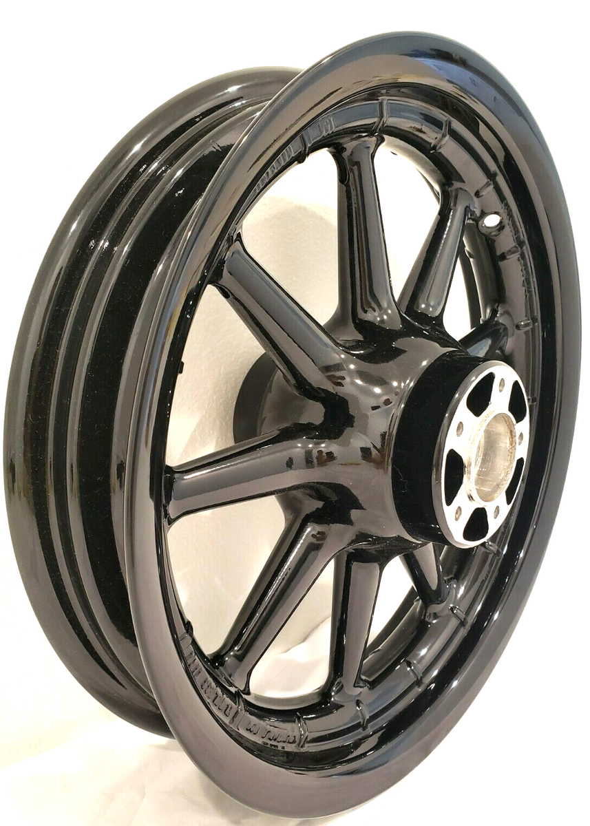 HD FXLRSTフロントホィール撤去品純正品 HARLEY DAVIDSON STREET GLIDE FRONT FLHR 9 SPOKE GLOSS BLACK