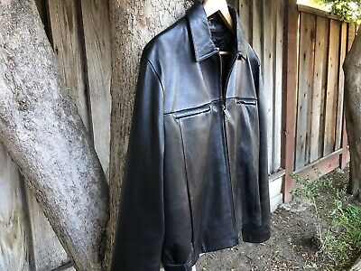 M Julian Wilson Leather Black Bomber Biker Lined Jacket Mens M Julian Wilson Leather Black Bomber Biker Lined Jacket Mens