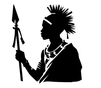 Native African Chief Schablone - WIEDERVERWENDBAR 7,5 x 8,5 Zoll