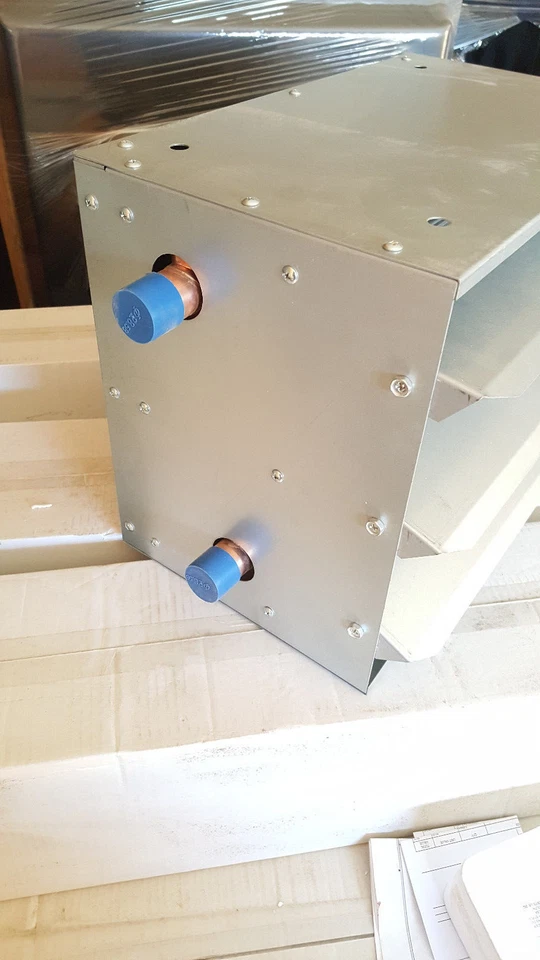 Caldera de leña exterior 100k BTU calentador colgante de agua caliente CABLE GRATIS ventilador de 2 velocidades Foto 3 de 3