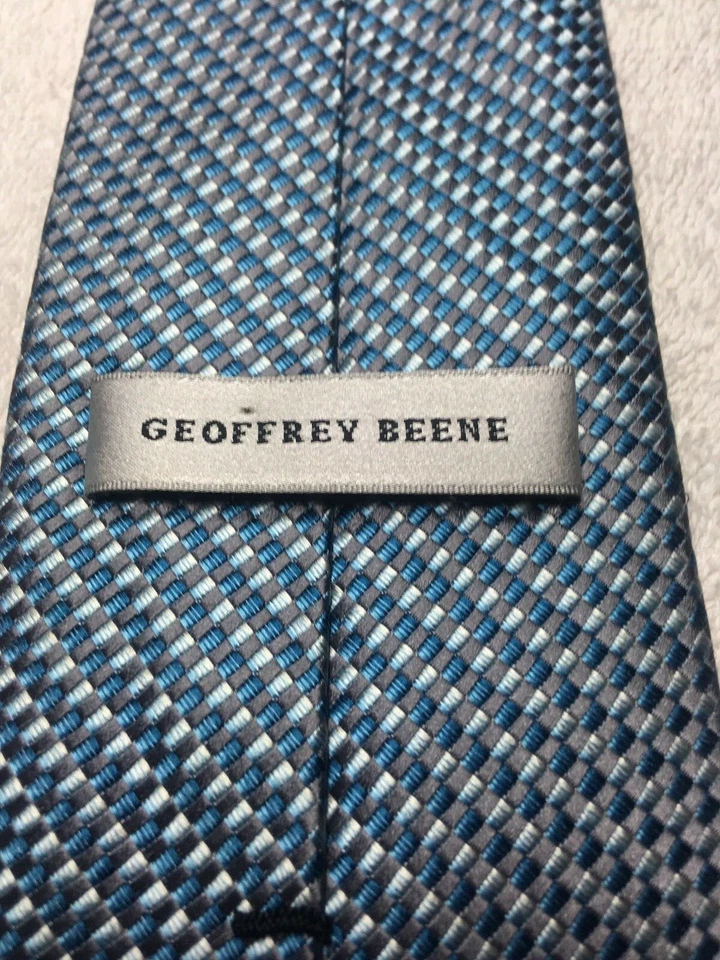 CORBATA HOMBRE GEOFFREY BEENE AZUL GRIS Y BLANCO 3,75 X 60 Foto 4 de 4