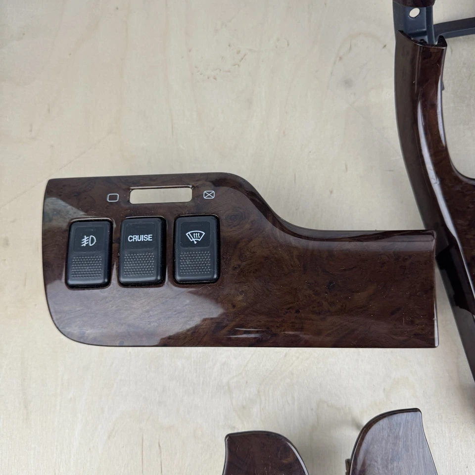 00-04 Subaru Legacy Outback Baja Woodgrain Trim Bezel Set W/ Switches OEM - Image 4 of 4