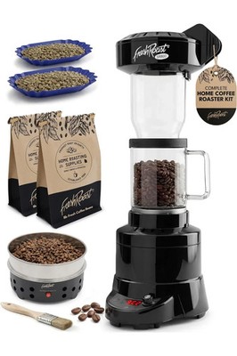 Fresh Roast SR800 Coffee Roaster Bundle w/ EXT Tube,  Bean Cooler, and Bean Pack