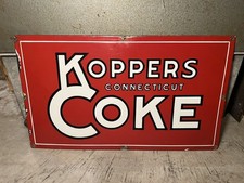 Vintage Koppers Connecticut Coke Coal Porcelain Sign