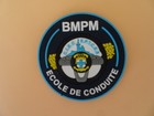 écusson pompier école de conduite marins-pompiers marseille 8 cm velcro