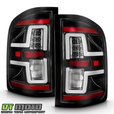 For 2007-2013 Chevy Silverado 1500 Black Led Tail Lights Brake Lamps Leftright