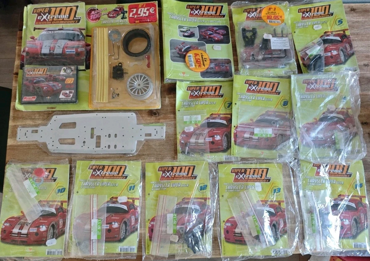 4 Jantes Et Pneus Viper Altaya 1/7 - Neufs - Pour RC Chrysler GT5-R - ALTAYA