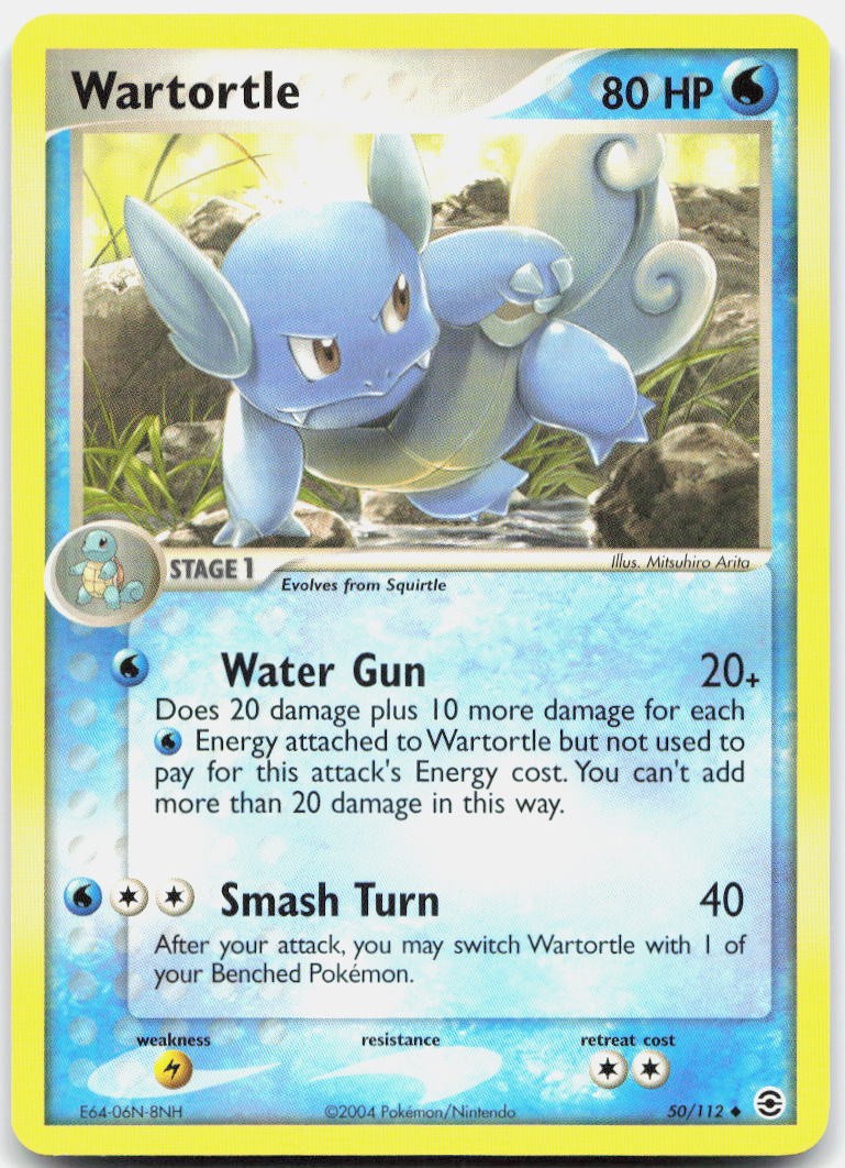 Wartortle 50/112 Uncommon FireRed & LeafGreen Pokemon Near Mint