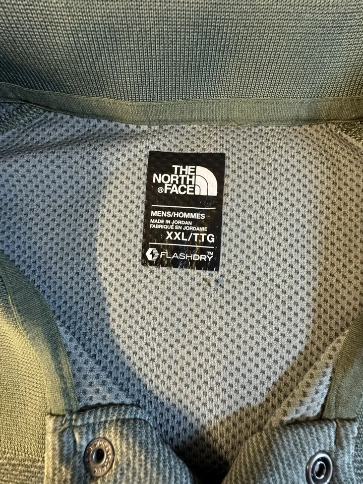 The North Face Men's Horizon Polo Olive Green 2019 Snap Buttons Outdoors Sz XXL - Image 3 of 4