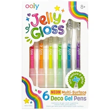 OOLY: Jelly Gloss: Deco Gel Pens - Neon - 6ct Color Set, Arts & Crafts