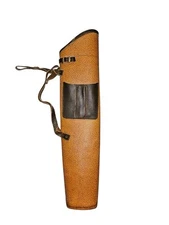Vintage Archery Arrow Quiver Embossed Leather 
