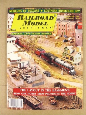 #ad Railroad Model Craftsman August 1988 Magazine Live Steam O N Scale $3.99