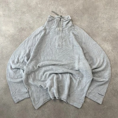 Hugo Boss Sweat-shirt Homme Grand 1/4 quart Zip Côtelé Sport Pull, Gris - Photo 1/4