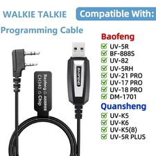 Baofeng USB Programming Cable for UV-K5 UV-5R UV-82 UV-10R 888S Two-Way Radio
