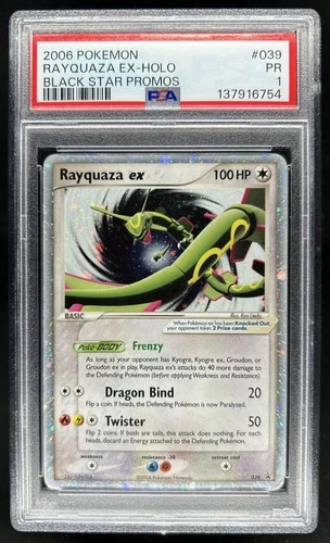 2006 Pokemon Nintendo Black Star Promos Rayquaza ex Holo #039 PSA 1