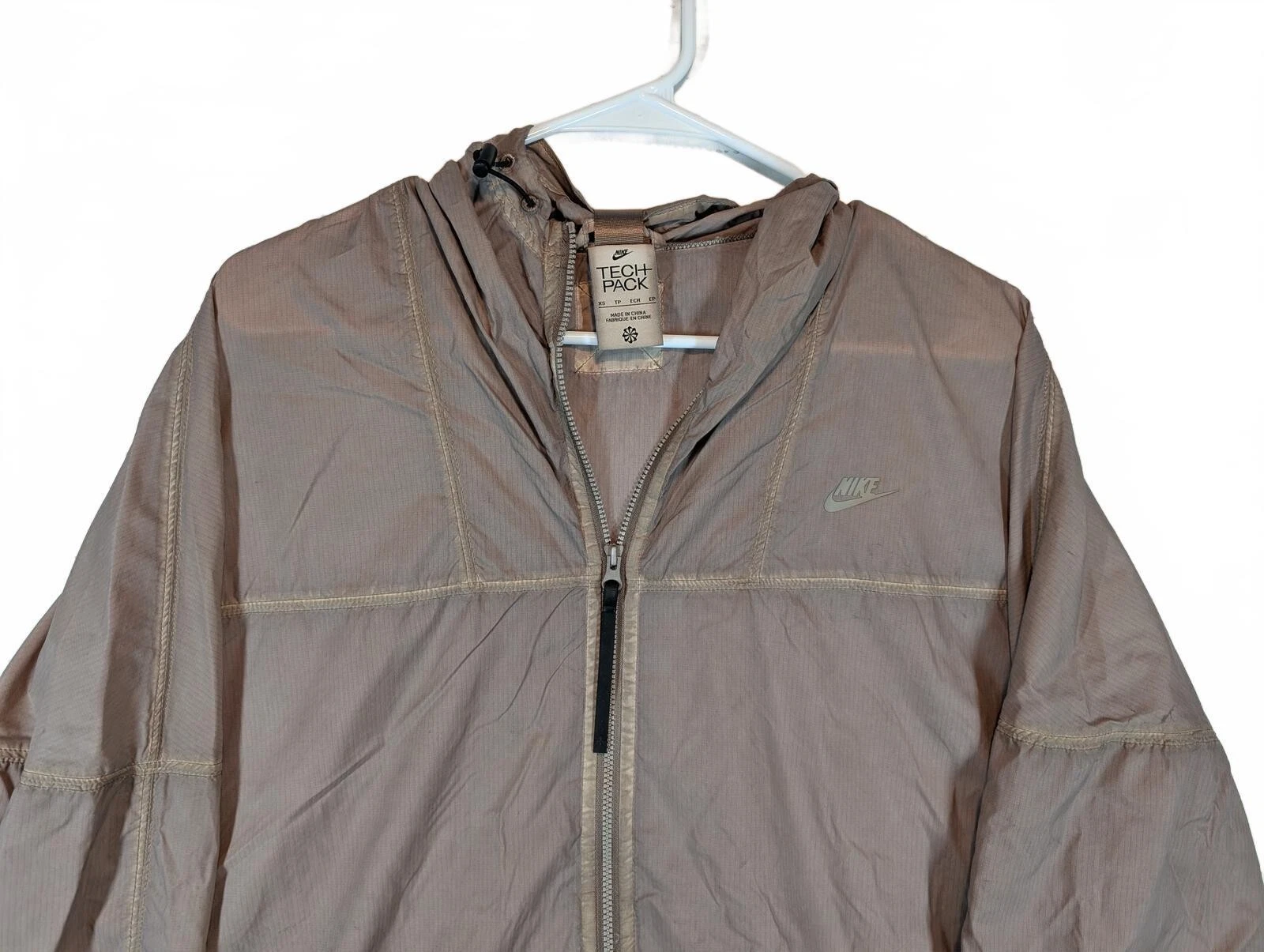 Nike Tech Pack Packable Hooded Windbreaker Full Zip Running Shell Mens XS