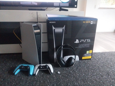 ps 5 konsole digital mit 2 controller