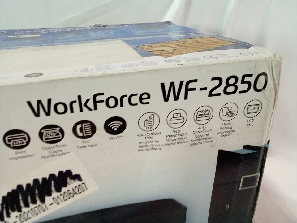 Epson WorkForce WF-2850 Wireless AIO Color Inkjet Printer Copy Scan Fax - Image 4 of 4