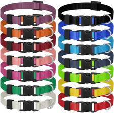 14 Pack Puppy Collars for Litter,Adjustable Puppy ID Collars Breakaway Safety Wh