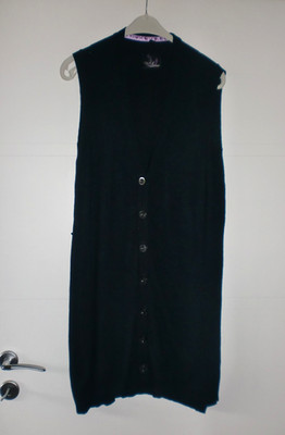 TCM *TOUCH OF SUMMER* - Damen Feinstrick Weste lang in Gr.: 46 - Dunkelblau