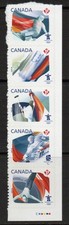 Canada 2009 Winter Olympics, Vancouver I strip of 5, MNH, SG 2584/8