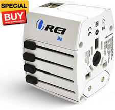World Travel Plug Adapter - 2 USB 1 Universal Outlets - Slots for Europe, Asia