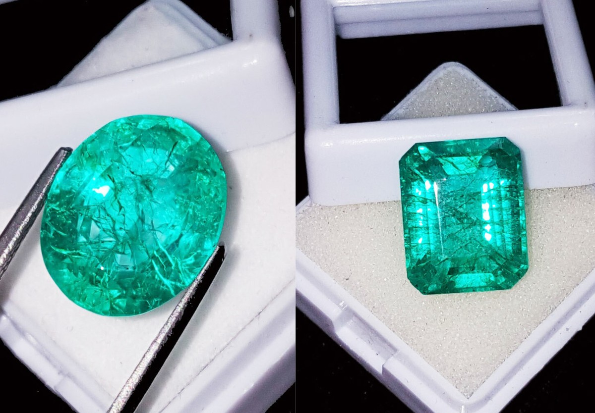 8 to 10 Ct Natural Emerald Pair Loose Gemstone Certified