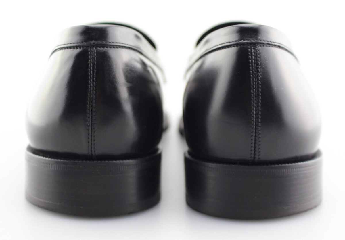 NEW in Box Men\'s Salvatore Ferragamo Black Polished Fenice Leather Bit Loafers Salvatore Ferragamo Mens FENICE Black Loafers Silver Gancini  main image 2